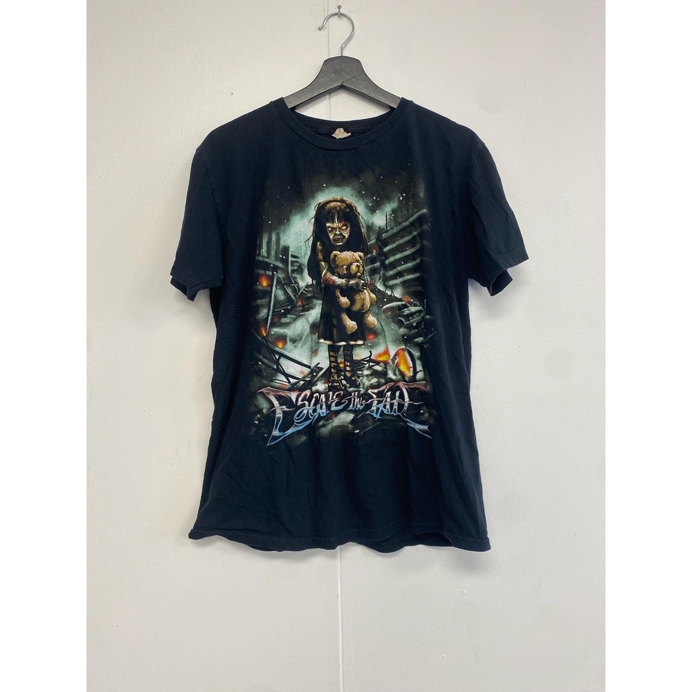 Vintage Escape The Fate Shirt‎ Mens Medium Black Horror Graphic Bay Island 2000s